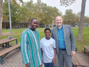 From left: Elie Ouedraogo, Alinafe Shumbah and Stephen Gill, founder of World Refrigeration Day.